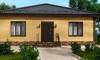 Проекты одноэтажных домов из кирпича | Строй-Блр - Белорецк от 3559 рублей